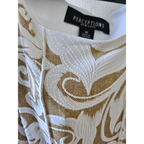 Perceptions NY Sleeveless Floral Ruched Waist Casual Dress women’s size M. - Picture 6 of 10